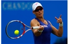 BIRMINGHAM, ENGLAND - JUNE 11: Samantha Stosur of Australia in action against Christina McHale of the USA during day three of the Aegon Classic at the Edgbaston Priory Club on June 11, 2014 in Birmingham, England. (Photo by Paul Thomas/Getty Images)